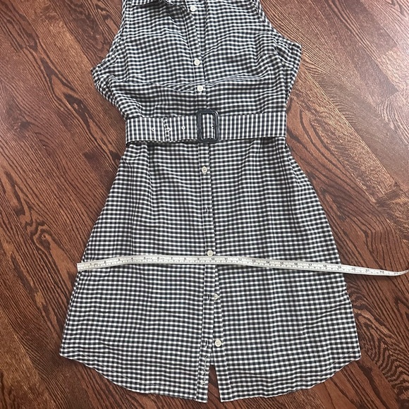 Ben Sherman navy white gingham belted shirt dress size small - Picture 7 of 8